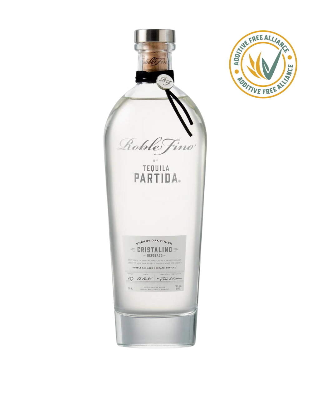 TEQUILA PARTIDA ROBLE FINO REPOSADO CRISTALINO 750 ML