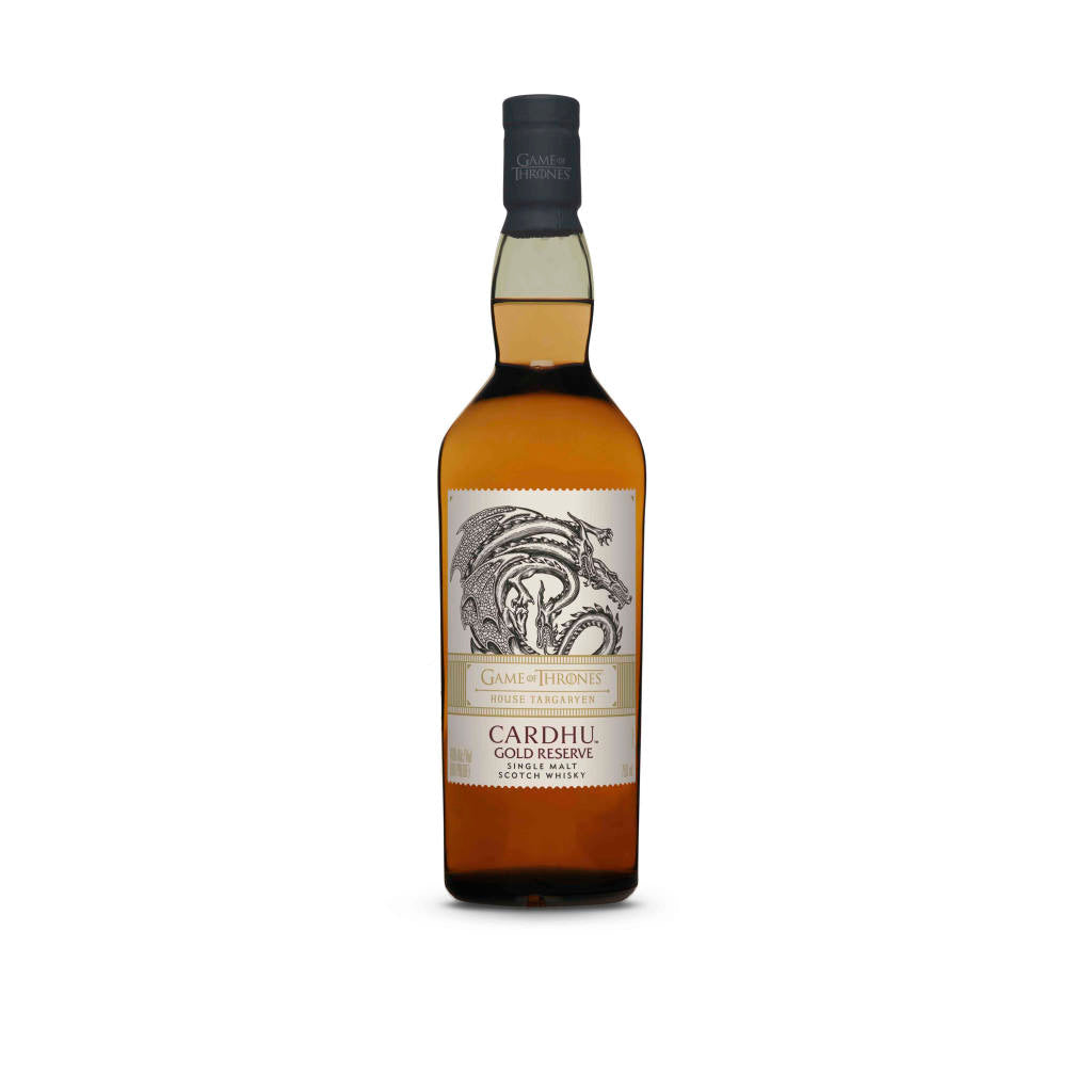 GAME OF THRONES HOUSE TARGARYEN CARDHU GOLD RESERVE SINGLE MALT WHISKEY 750 ML