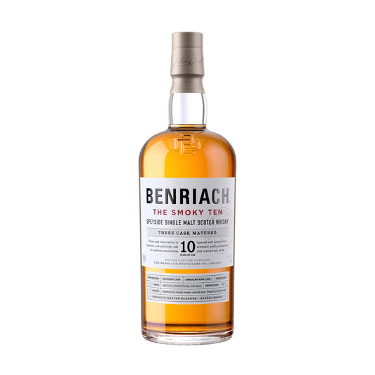 BENRIACH THE SMOKY TEN SPEYSIDE SINGLE MALT SCOTCH WHISKY 750 ML