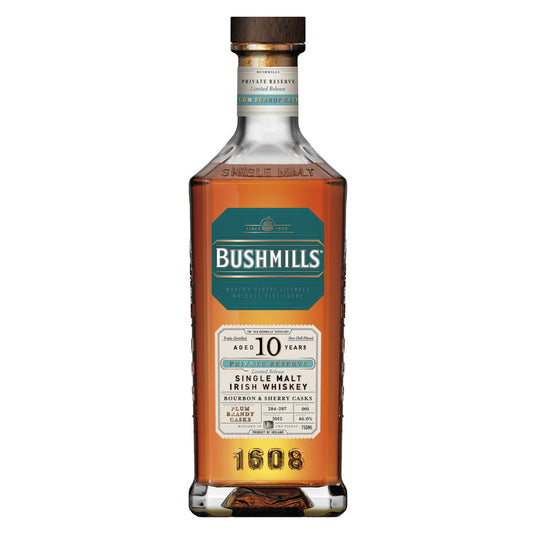 BUSHMILLS® PRIVATE RESERVE LIMITED RELEASE 10 YEAR OLD PLUM BRANDY CASK WHISKEY 750 ML