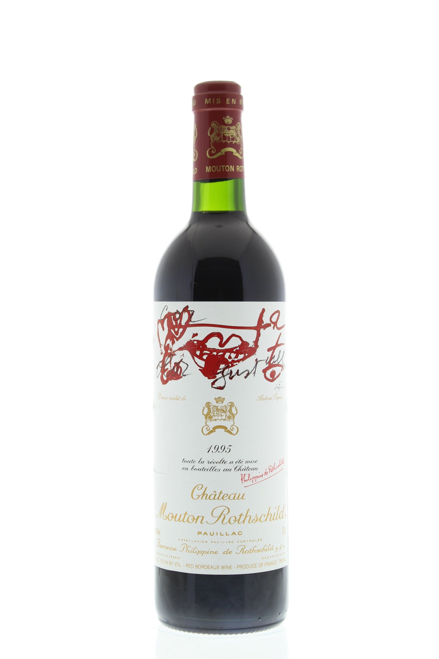Chateau Mouton Rothschild  1995 Front Bottle Shot