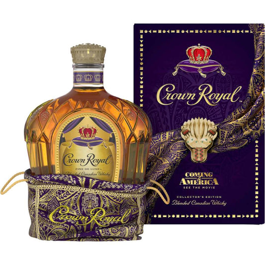 CROWN ROYAL FINE DE LUXE BLENDED CANADIAN WHISKY, COMING 2 AMERICA COLLECTOR'S EDITION 750 ML