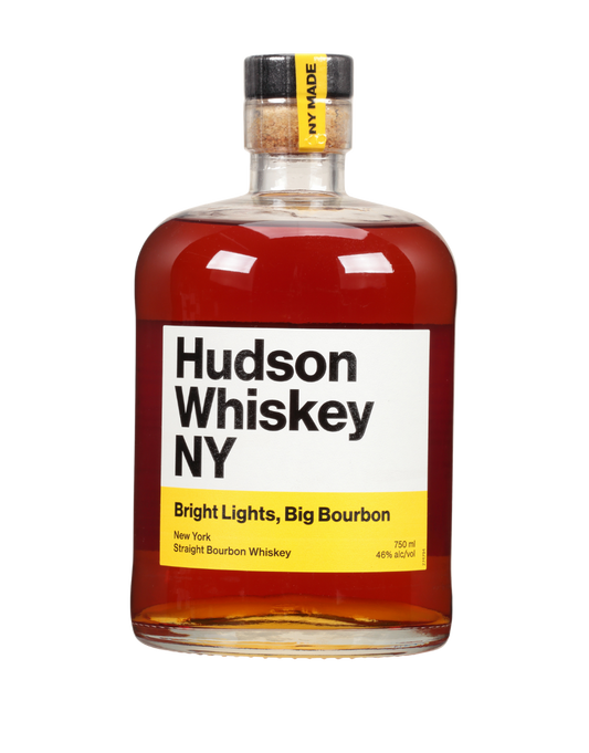 HUDSON NY STRAIGHT BOURBON WHISKEY - BRIGHT LIGHTS, BIG BOURBON 750 ML