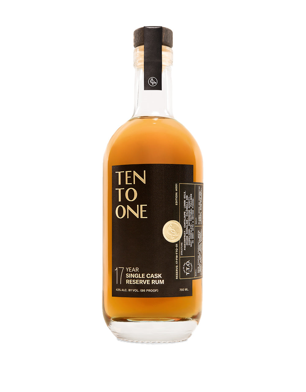TEN TO ONE 17 YEAR OLD SINGLE CASK RESERVE RUM 750 ML