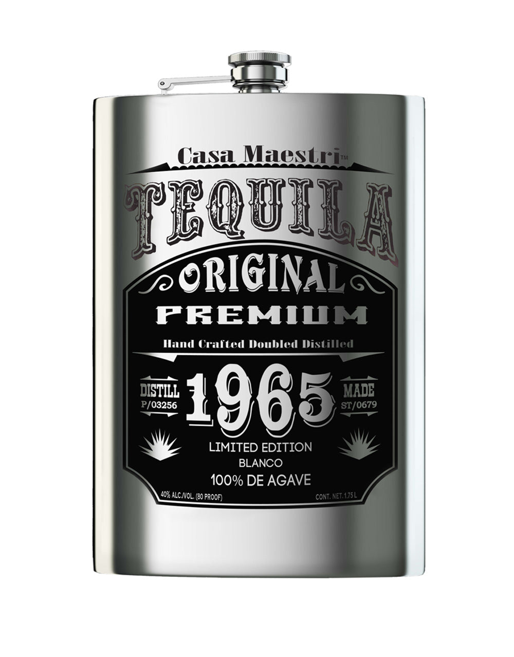 CASA MAESTRI FLASK EDITION BLANCO TEQUILA 750 ML