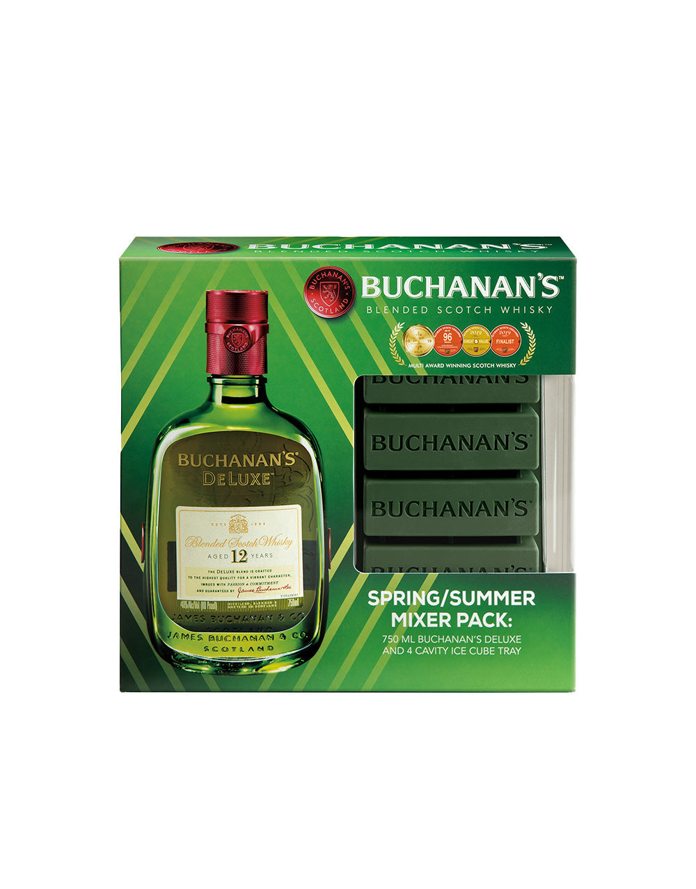 BUCHANAN'S DELUXE AGED 12 YEARS BLENDED SCOTCH WHISKY WITH ICE CUBE TRAY 750 ML