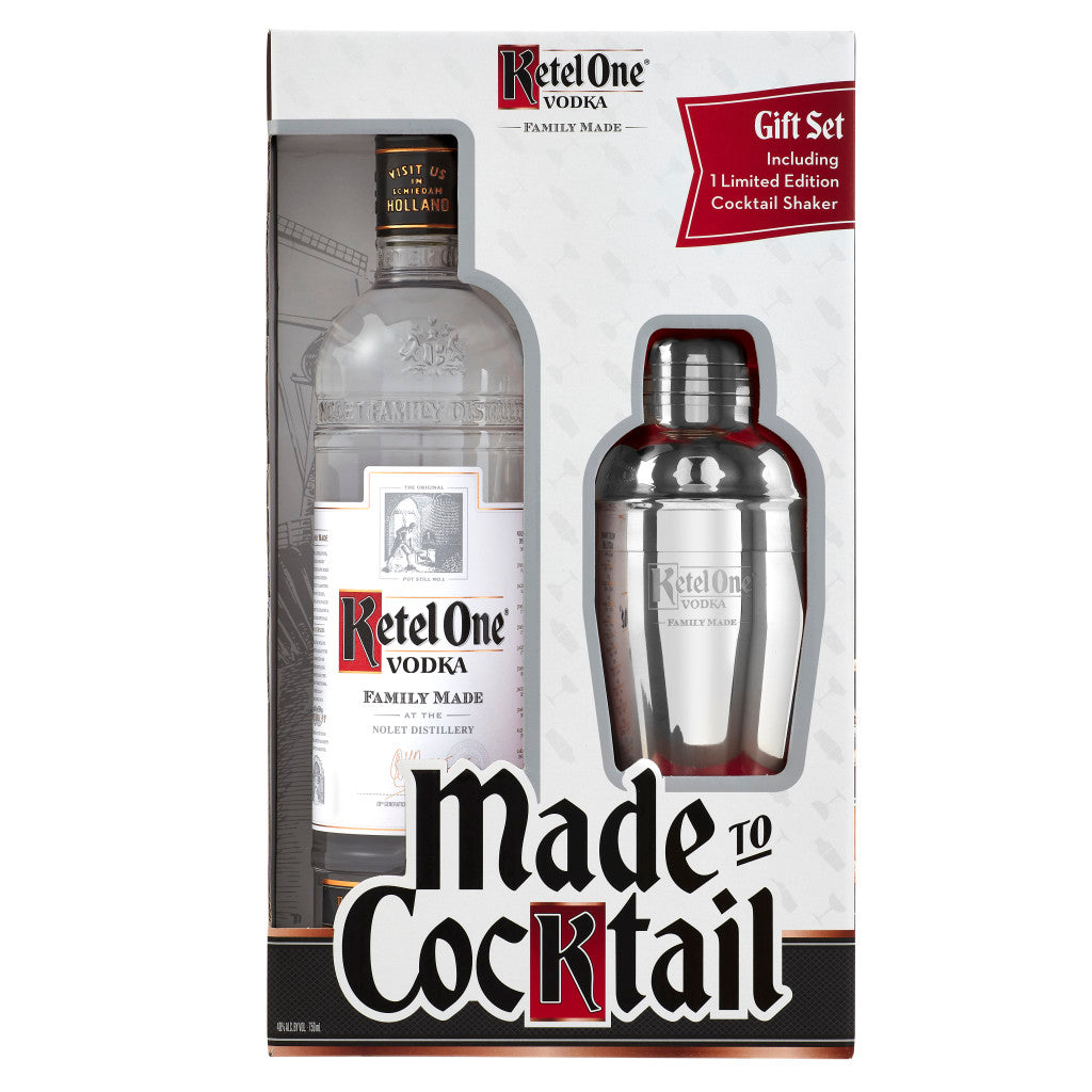 KETEL ONE VODKA WITH COCKTAIL SHAKER 750 ML