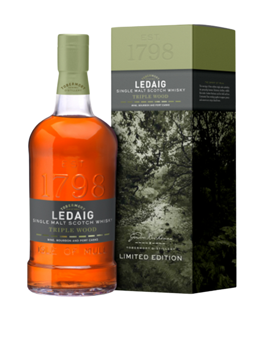 LEDAIG TRIPLE WOOD SINGLE MALT SCOTCH WHISKY 700 ML