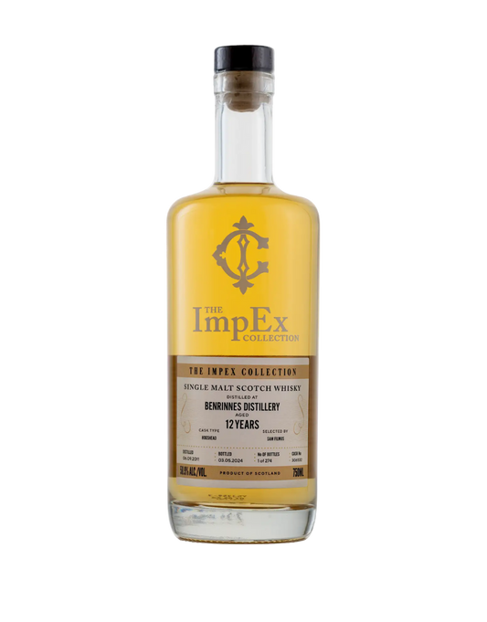 THE IMPEX COLLECTION 2011 12 YEAR OLD BENRINNES SINGLE CASK #306532 750 ML