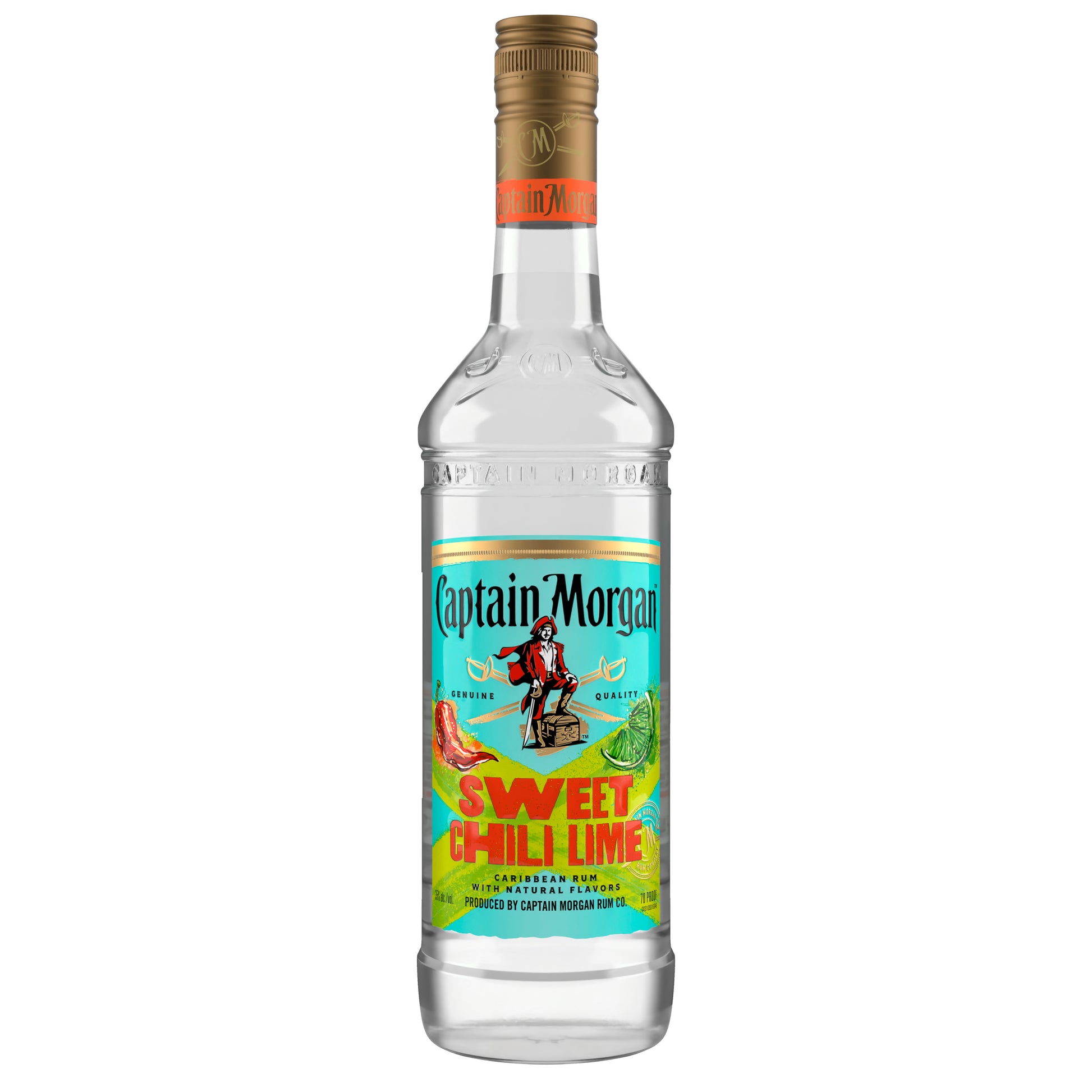 CAPTAIN MORGAN SWEET CHILI LIME CARIBBEAN RUM 750 ML