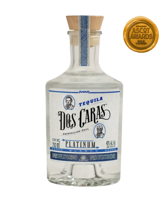 DOS CARAS TEQUILA PLATINUM BLANCO 750 ML