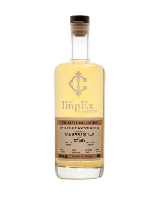 THE IMPEX COLLECTION 2011 12 YEAR OLD ROYAL BRACKLA SINGLE CASK #110000245 750 ML