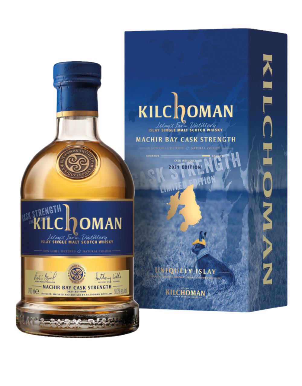 KILCHOMAN MACHIR BAY CASK STRENGTH ISLAY SINGLE MALT SCOTCH WHISKEY 750 ML