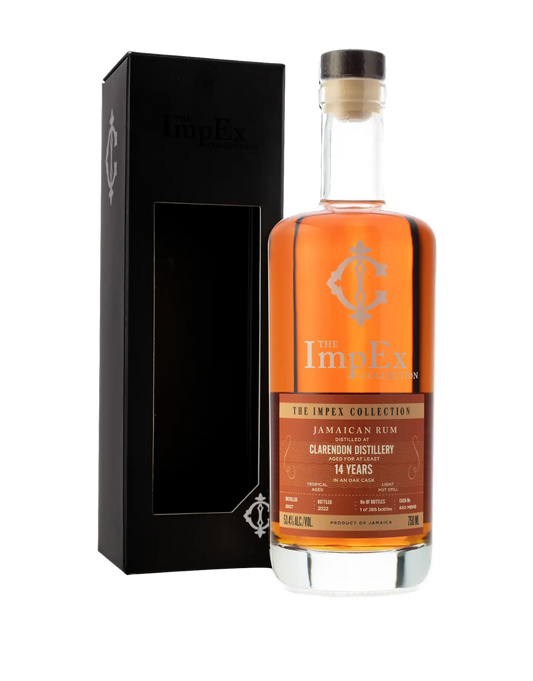 THE IMPEX COLLECTION 2007 14 YEAR OLD CLARENDON RUM SINGLE CASK #650 MBKB 750 ML