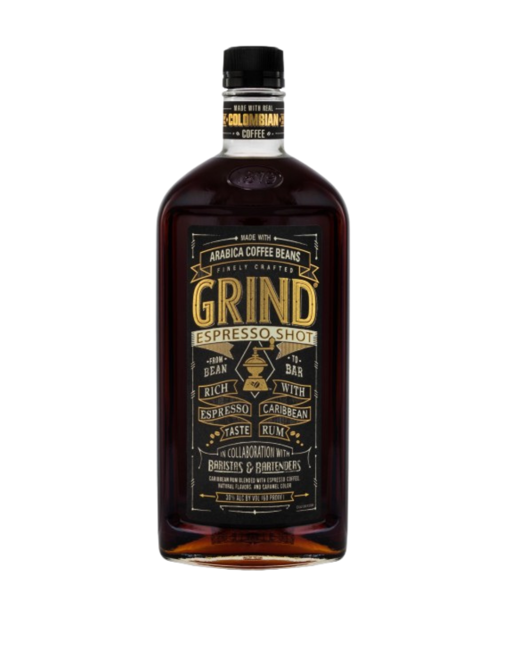 GRIND ARABICA COFFEE BEANS ESPRESSO SHOT RUM 750 ML