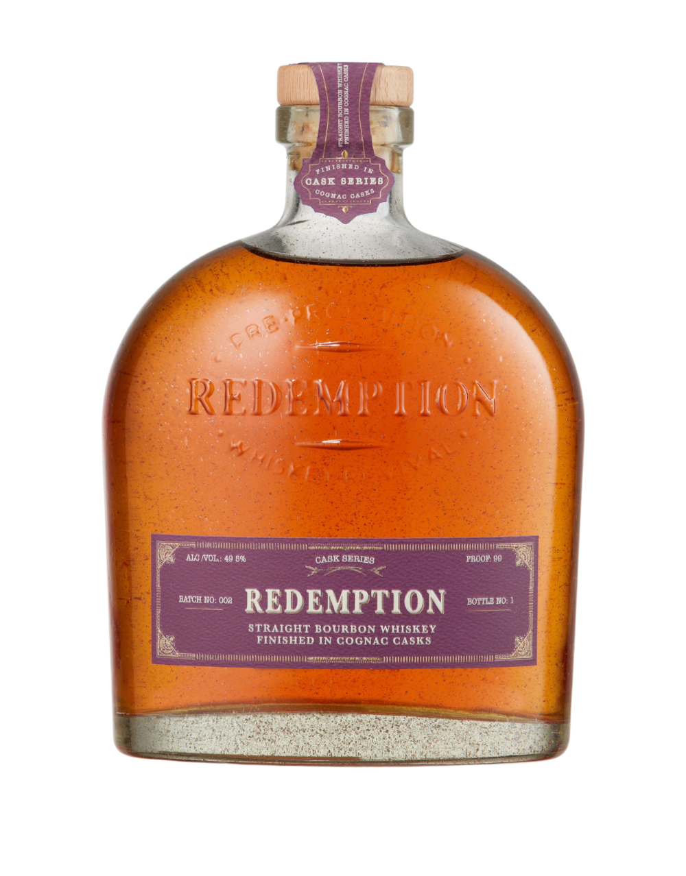 REDEMPTION COGNAC CASK FINISHED STRAIGHT BOURBON WHISKEY 750 ML