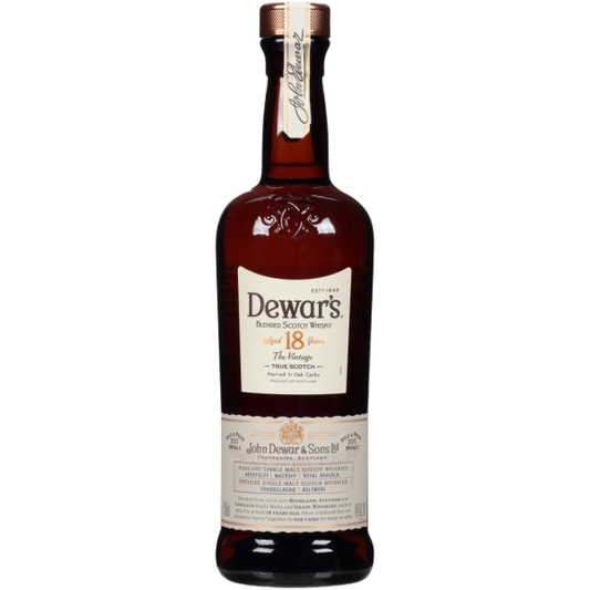DEWAR'S 18 YEAR OLD BLENDED SCOTCH WHISKY PERSONALIZED 750 ML
