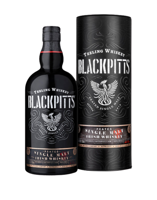 TEELING BLACKPITTS PEATED SINGLE MALT IRISH WHISKEY 750 ML