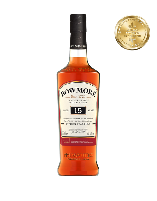 BOWMORE 15 YEAR ISLAY SINGLE MALT SCOTCH WHISKY 750 ML