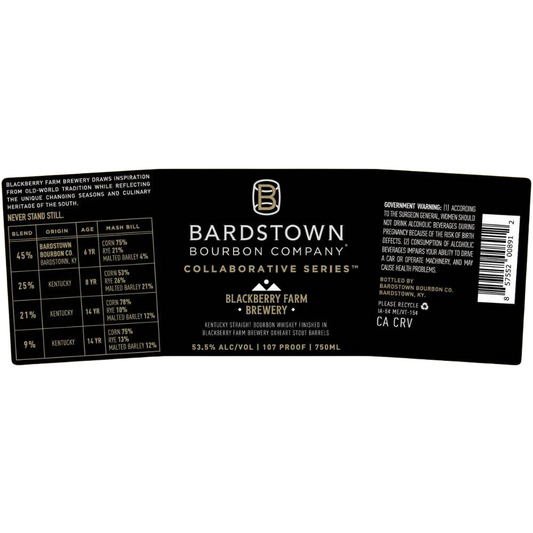 Bardstown Bourbon Company Collaborative Series Blackberry Farm Brewery