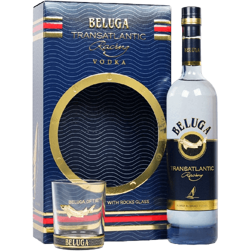 Beluga Transatlantic Racing Noble Vodka Gift Set with Glasses