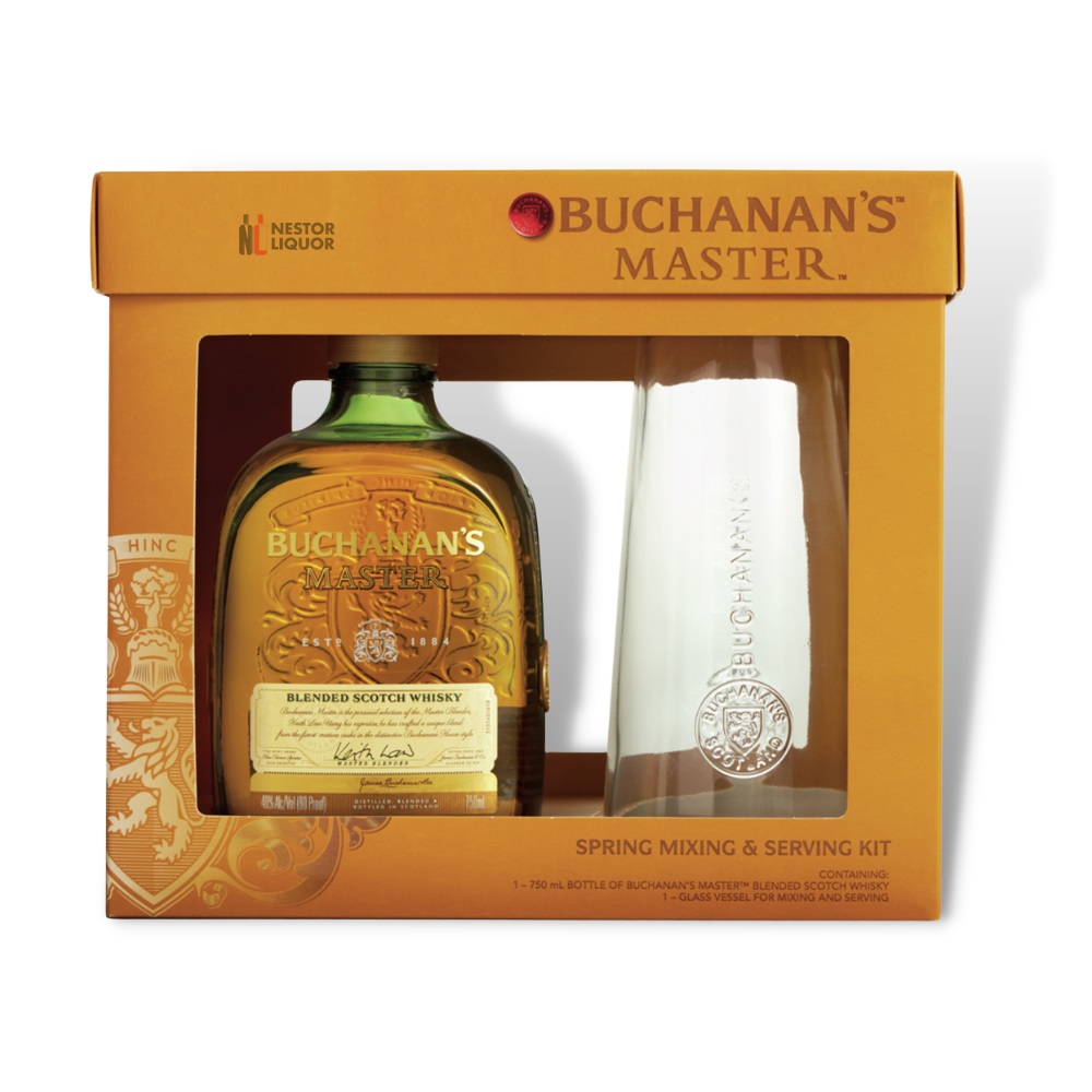 Buchanan Master Scotch Whisky Gift Set W/ Glass Vessel