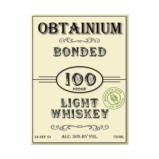 Catâ€™s Eye Obtainium Light Whiskey Bottled In Bond