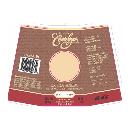 Corralejo Extra Anejo 5 Year Aged