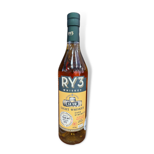 Ry3 14 Year Light Whiskey Single Barrel Cask Strength 'Sip Whiskey X Nestor Liquor' 750ml
