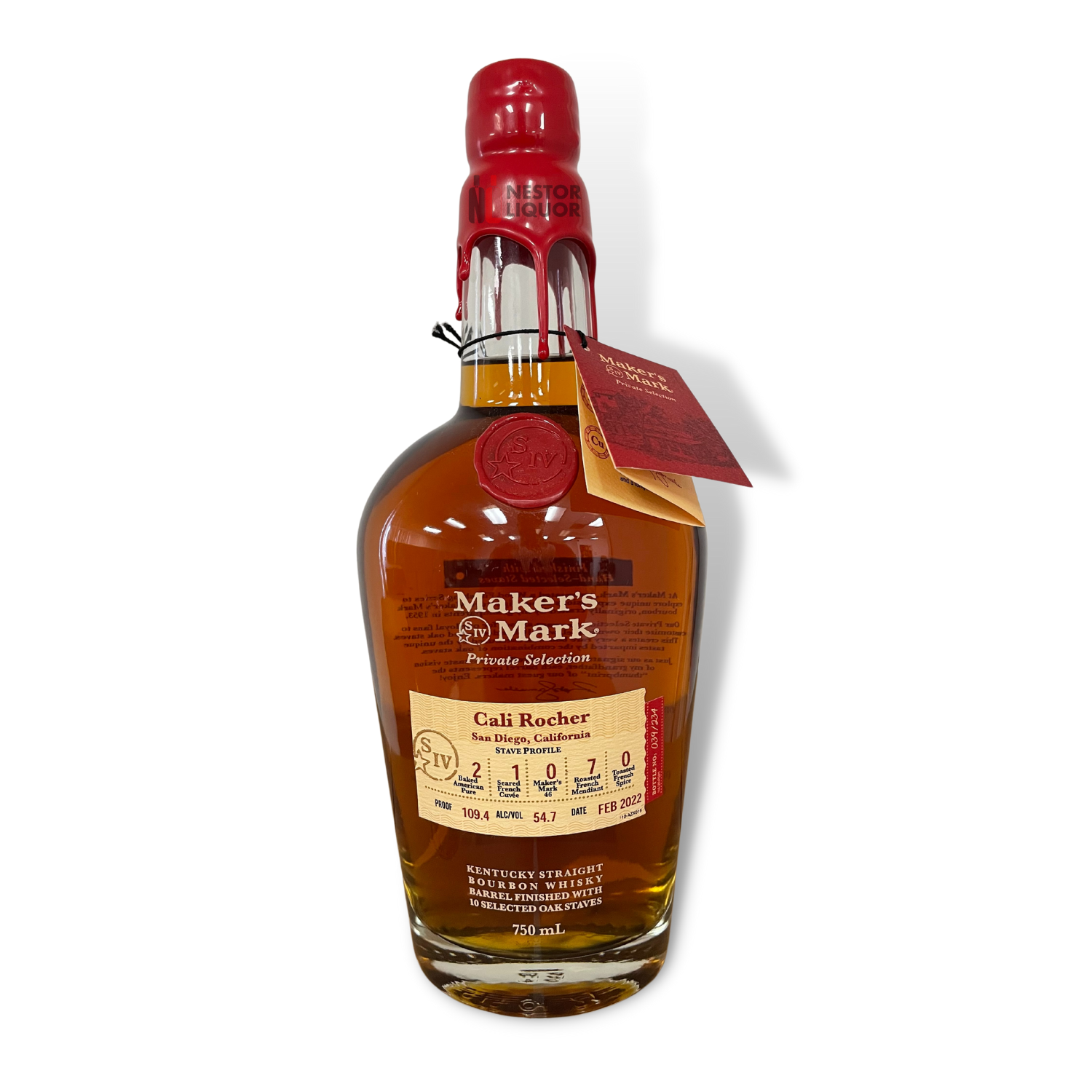 Maker's Mark Private Selection Sip Whiskey X Nestor Liquor 'Cali Rocher' 750ml