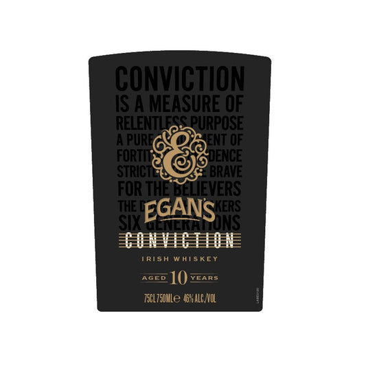 Eganâ€™s Conviction 10 Year Old Irish Whiskey 750ml