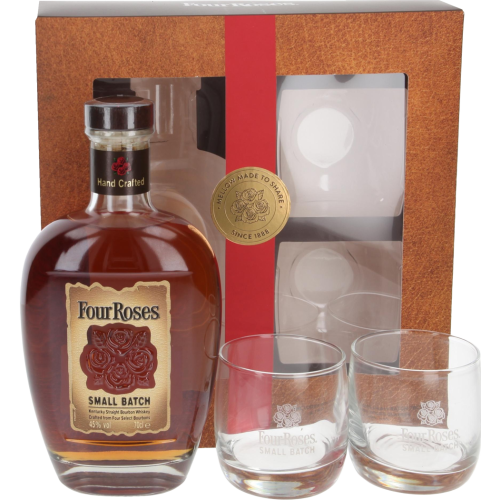 Four Roses Small Batch Kentucky Straight Bourbon Whiskey with Glasses