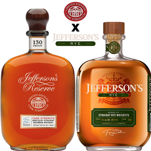 Jefferson's 8 Year Cask Strength Bourbon X Jefferson's Rye Bundle