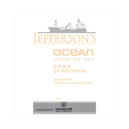 Jefferson's Ocean Cask Strength Aged At Sea Voyage 27 750ml