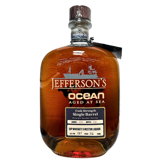 Jefferson's Voyage 33 Cask Strength Single Barrel 'Sip Whiskey X Nestor Liquor'