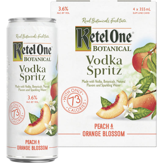 Ketel One Vodka Spritz Peach & Orange Blossom 4 pack