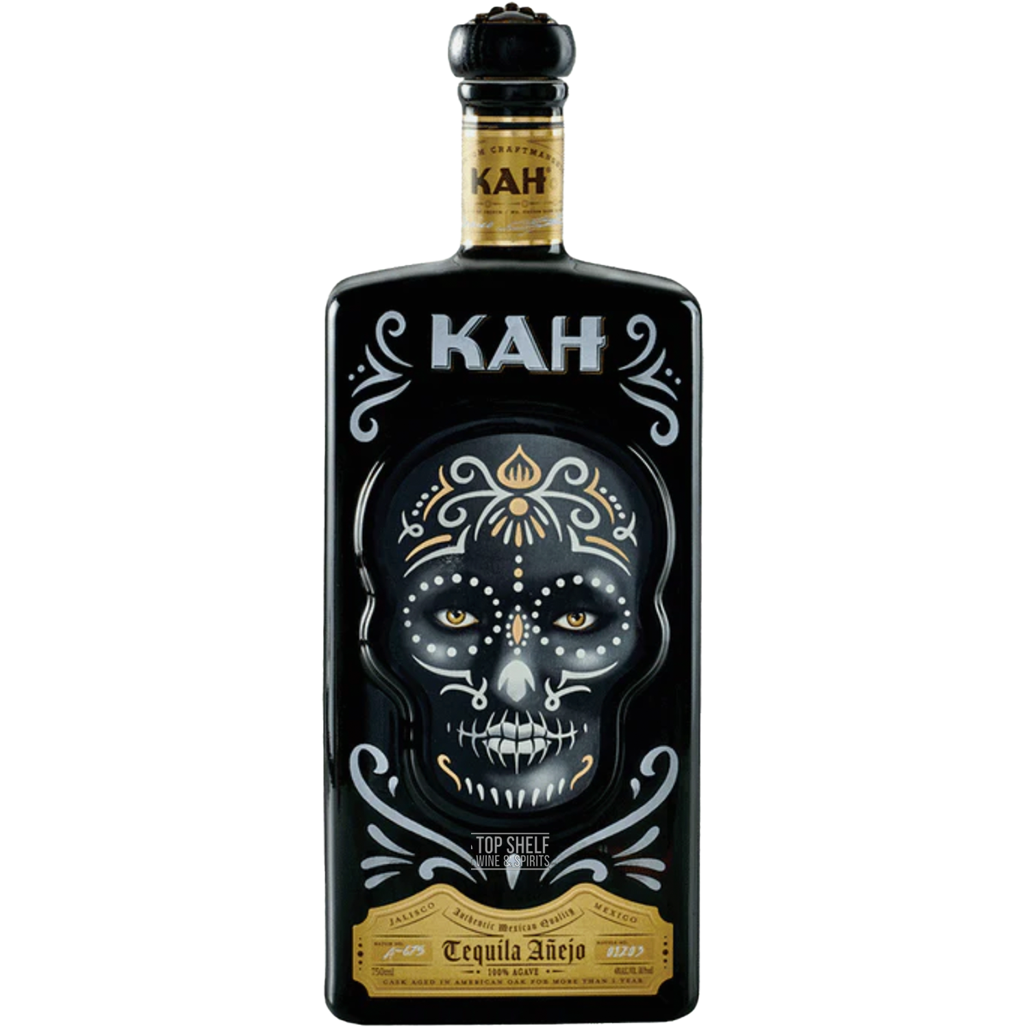 Kah AÃ±ejo Black Ceramic Tequila