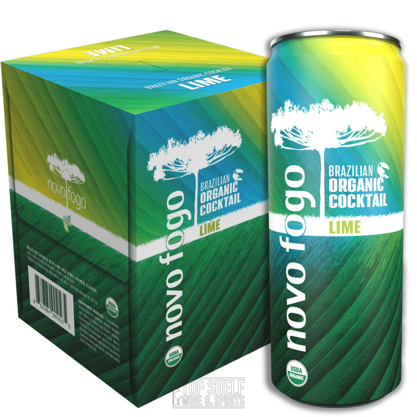 Novo Fogo Sparkling Caipirinha Original Lime Cocktail (4 Pack)