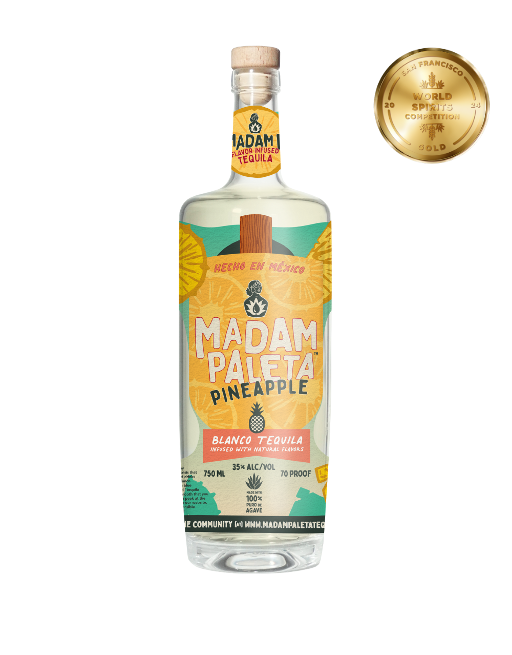 MADAM PALETA PINEAPPLE BLANCO TEQUILA 750 ML