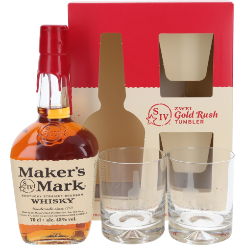 Maker's Mark 46 Kentucky Straight Bourbon Whisky with Glasses