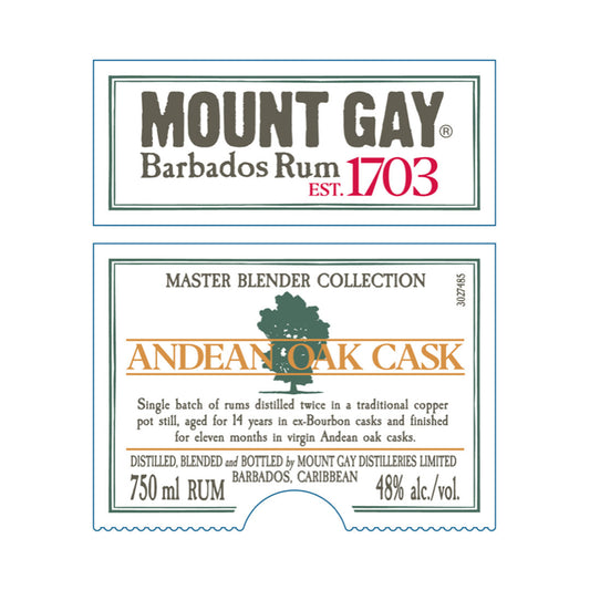 Mount Gay 1703 Andean Oak Cask Rum 750ml