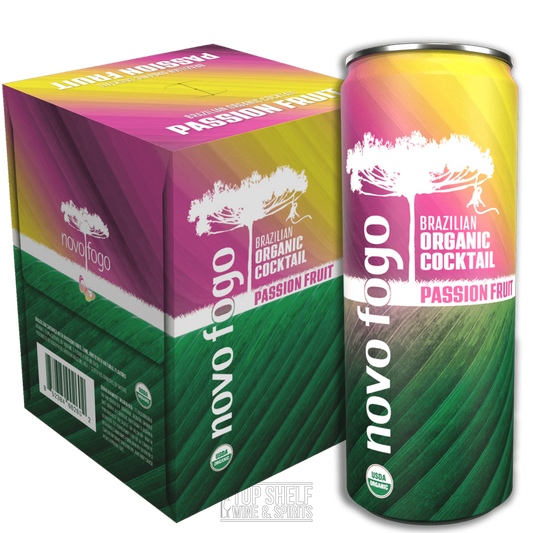 Novo Fogo Sparkling Caipirinha Cocktail Passion Fruit and Lime (4 Pack)
