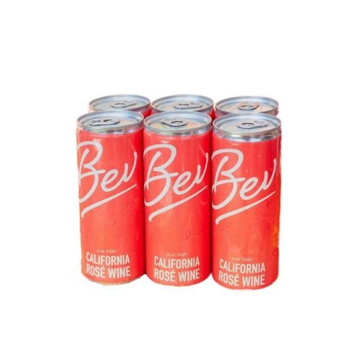 Bev California Rose Wine 6 Pk Cans