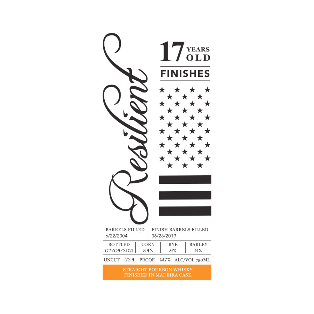 Resilient 17 Year Old Madeira Cask Finished Straight Bourbon 750ml