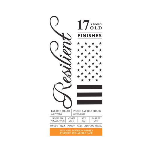 Resilient 17 Year Old Madeira Cask Finished Straight Bourbon 750ml