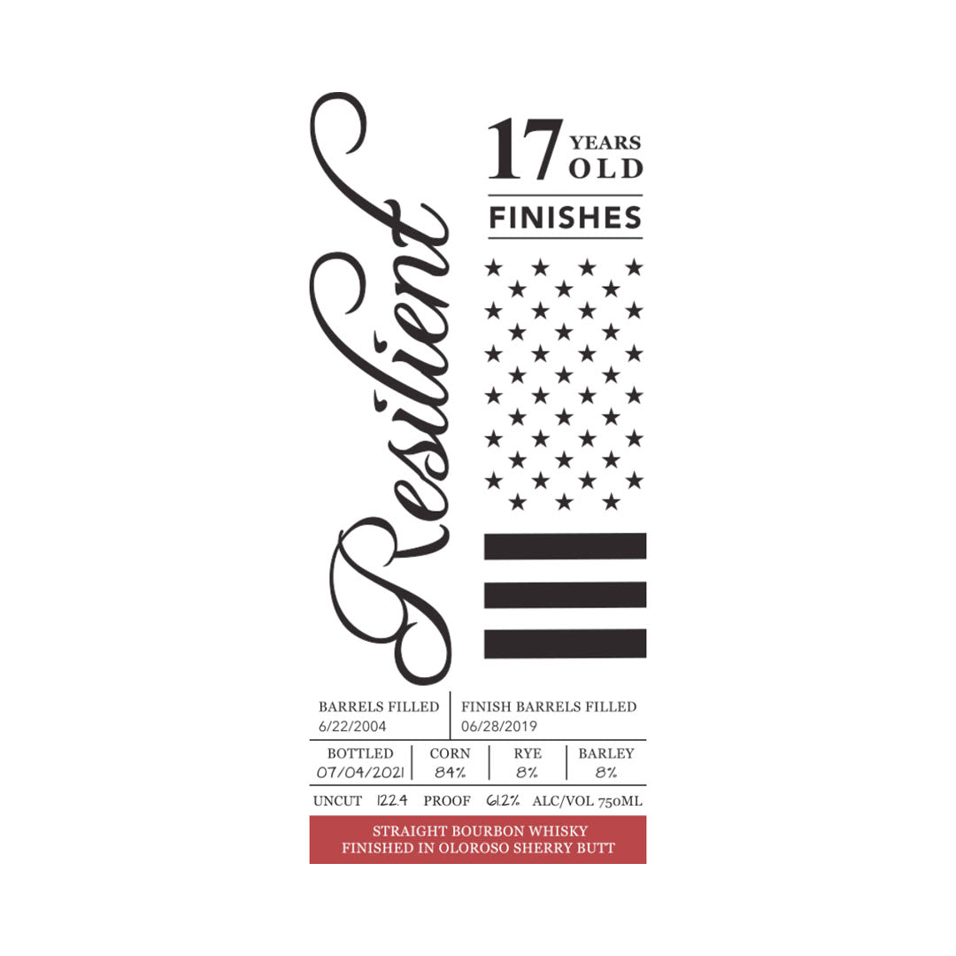 Resilient 17 Year Old Oloroso Sherry Butt Finished Straight Bourbon 750ml