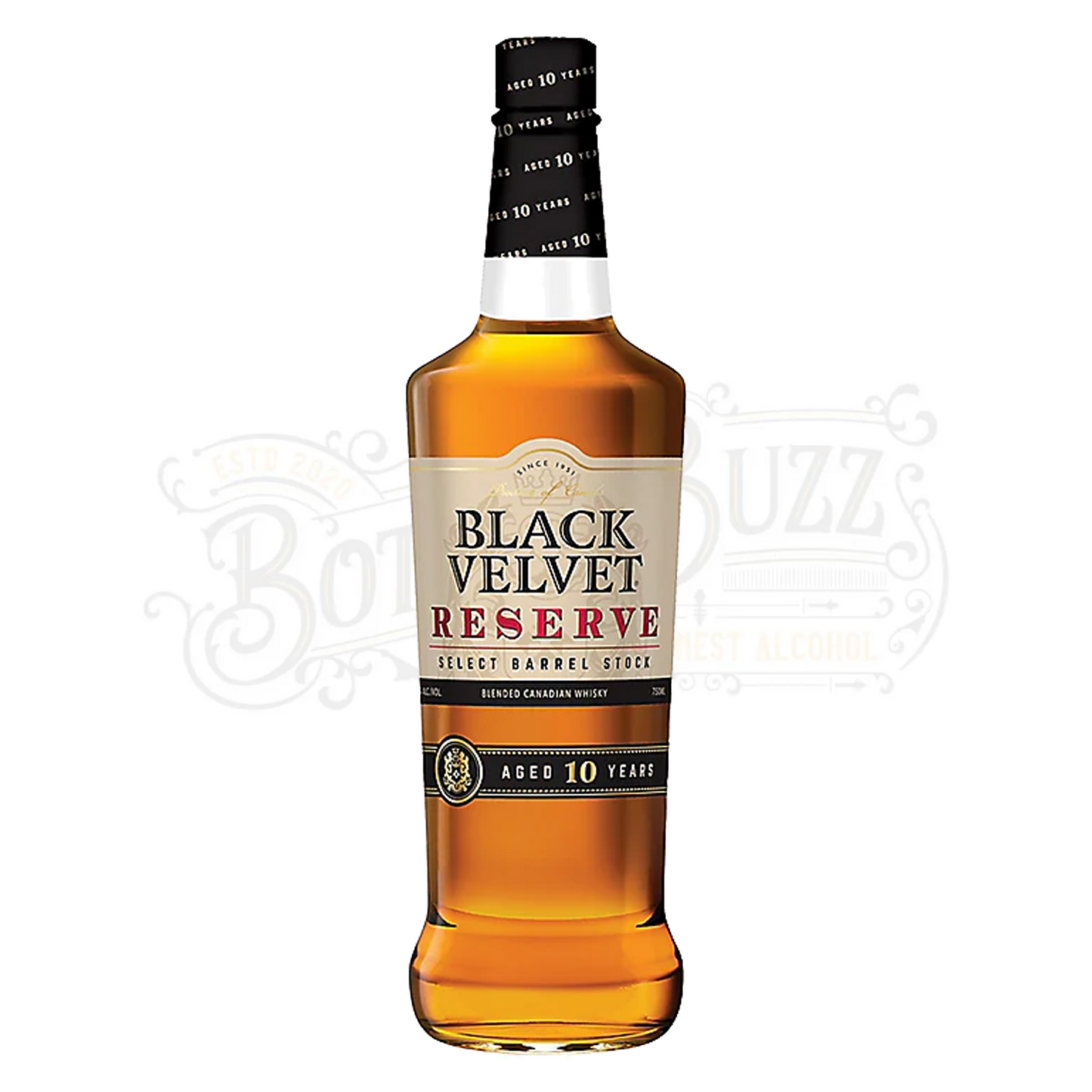 Black Velvet Canadian Whisky Reserve Select Stock 10 Yr