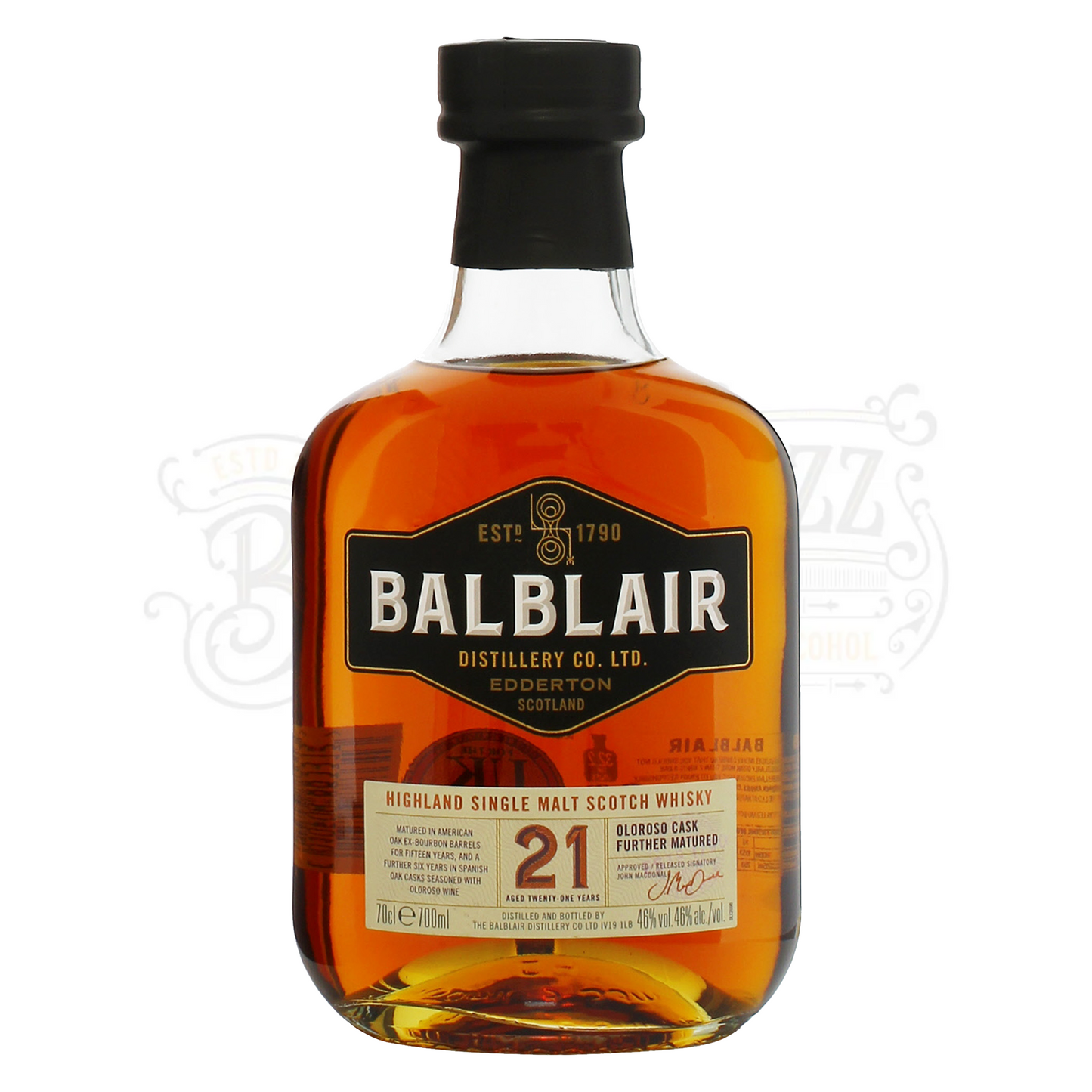 Balblair Single Malt Scotch 21 Yr 700 ml