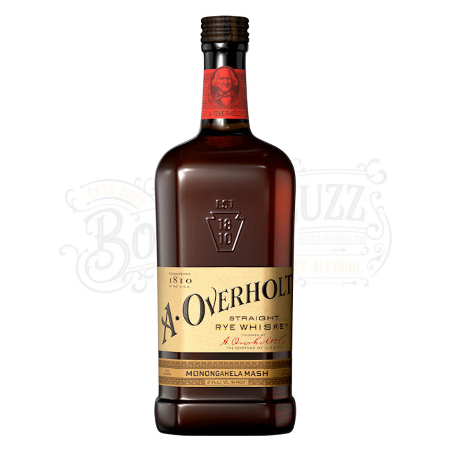 A Overholt Straight Rye Whiskey Monongahela Mash 4 Yr