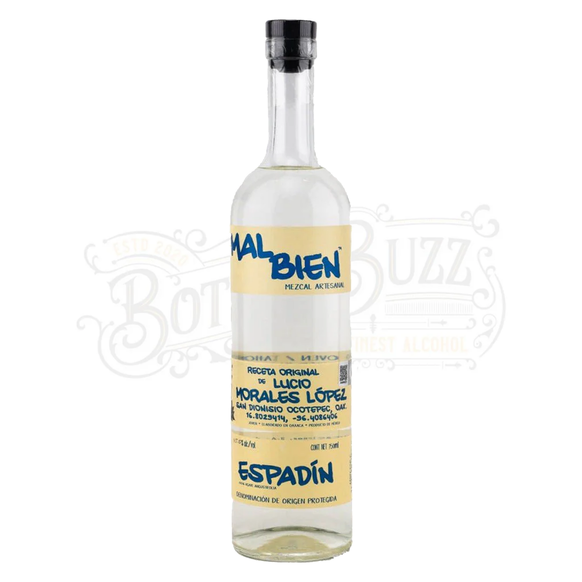 Mal Bien Mezcal Artesanal Espadin Lucio Morales Lopez